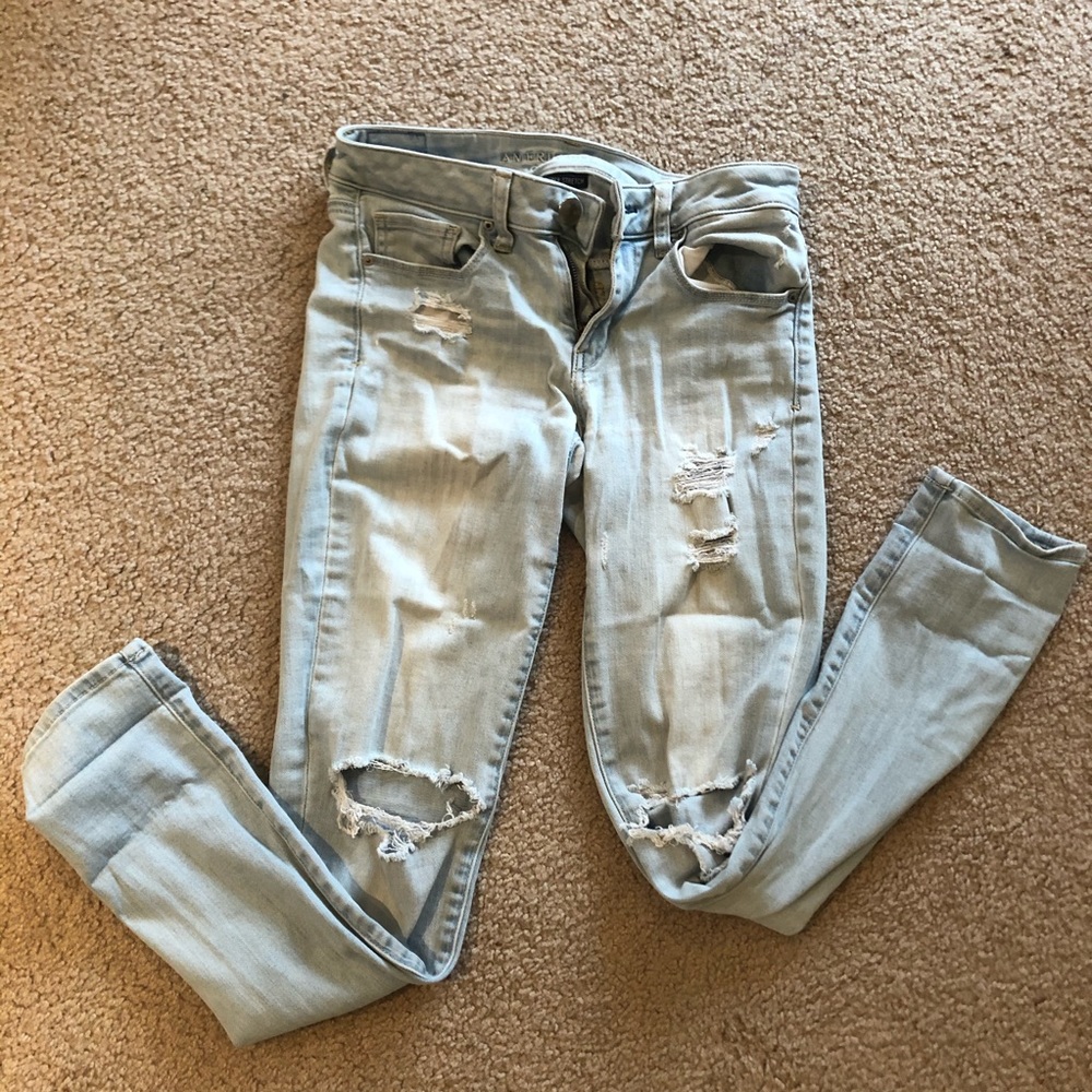 Distressed jeans